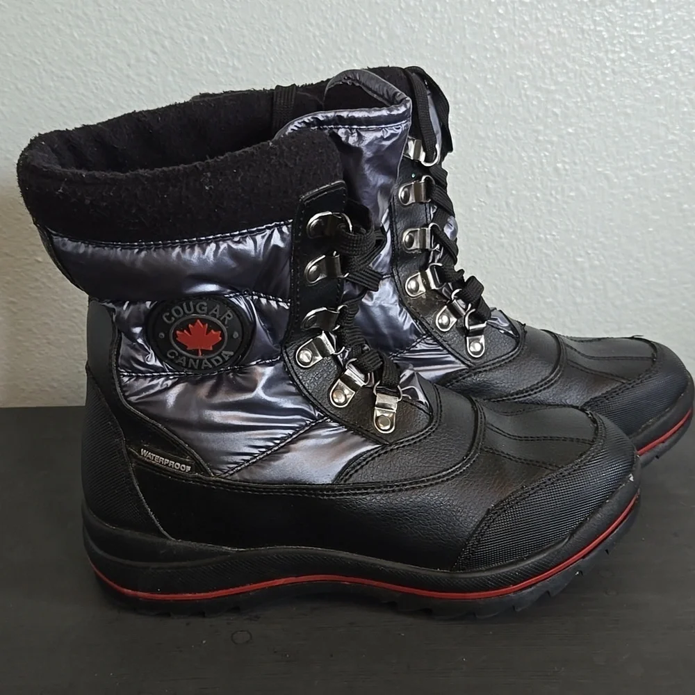 Cougar Chamonix Metallic Blue Winter Boots Size 6